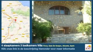 preview picture of video '4 slaapkamers 3 badkamers Villa te Koop in Finca, Gata De Gorgos, Alicante, Spain'