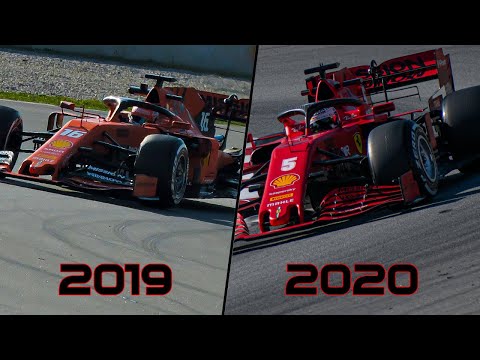 Scuderia Ferrari 2020 SF1000 vs 2019 SF90 On Track Comparison | F1 2020 Pre Season Testing