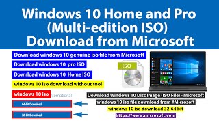 Windows 10 Pro and Windows 10 Home (multi edition ISO) Download from Microsoft | windows 10 iso