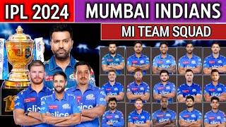 IPL 2024 || Mumbai Indians New Squad || MI Team Full Players List 2024 || MI 2024 Squad