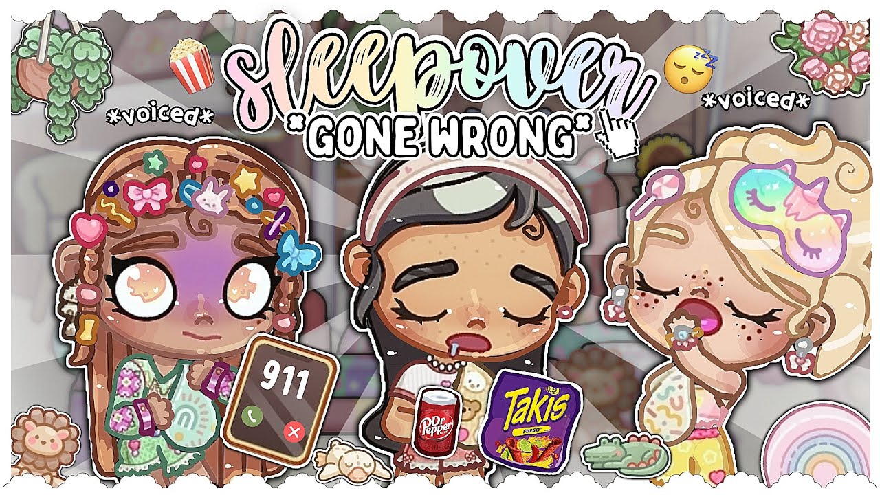 Evangeline's SLEEPOVER!!🍿*Gone Wrong*🚨The police came!!👮‍♀️||*voiced*🎙|| avatarworld🌎||Theresa Playz