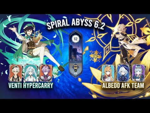 Spiral Abyss 6.2 - C0 Venti Hypercarry & C6 Albedo AFK Team | Genshin Impact