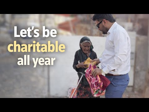 Video Thumbnail for Let’s be charitable more than once a year. Sharing food and blankets with people in Vadodara India