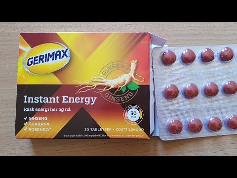 Gerimax Ginseng Tablets Instant Energy