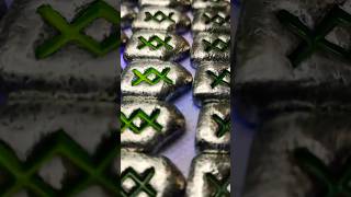 🔥Here, our Runes are forged - Ingwaz 1 oz Ag 999.9 Cast Rune🔥 #silver #germaniamint #runes
