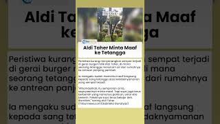 Aldi Taher Siap Benahi Bisnis seusai Tetangga Siram Gerai Burgernya: Saya Pastinya Minta Maaf