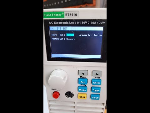 Настройка электронной нагрузки ET5410 для теста аккумулятора