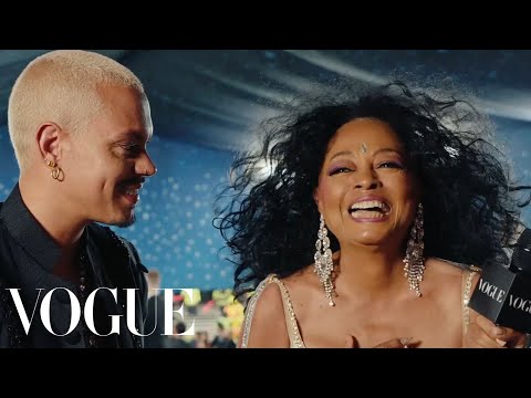 Diana Ross Shuts Down the Met Gala Red Carpet with Evan Ross | Vogue
