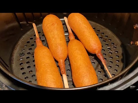 Air Fryer Corn Dogs - How To Cook Frozen Corn Dogs In The Air Fryer - So Crunchy, AMAZING!