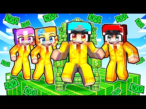 Surviving One MILLIONAIRE BLOCK in Minecraft!