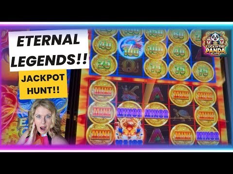 JACKPOT HUNT: Eternal Legends Slot Machine BIG WIN | Luck of the Panda @BelterraParkCincinnati 