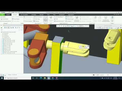 mô phỏng chuyển động vuông góc trên creo parametric 10.0 va ban ve thuc hanh