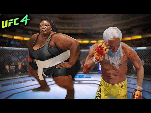 Old Bruce Lee vs. Queen Yokozuna (EA sports UFC 4)