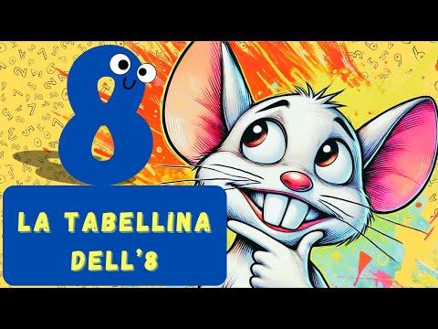 Tabellina dell’8 Facile e Divertente 🐭 | Filastrocca Animata