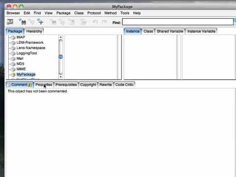 Tutorial: VisualWorks Basic Introduction - Browser Packages