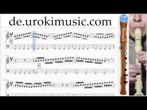 Blockflöte B. Lernen Meghan Trainor All About That Bass Teil#1 Blockflötenunterricht Noten Schule Li