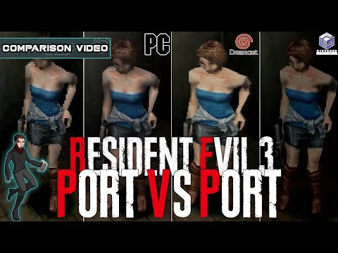 Resident Evil 3 Comparison | PS1 vs PC vs Dreamcast vs Gamecube  | Port vs Port [ Kelphelp ]