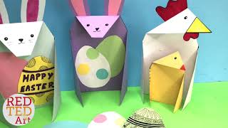Triangle 3d Bunny Card - Super Easy Card DIY for Easter - Teacher Classroom Resources