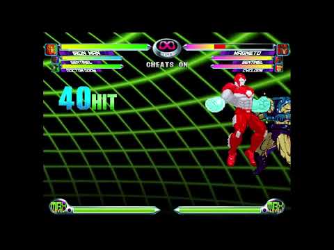 MvC2 - Iron Man Unfly Combo (Air to Ground Khaos Version)