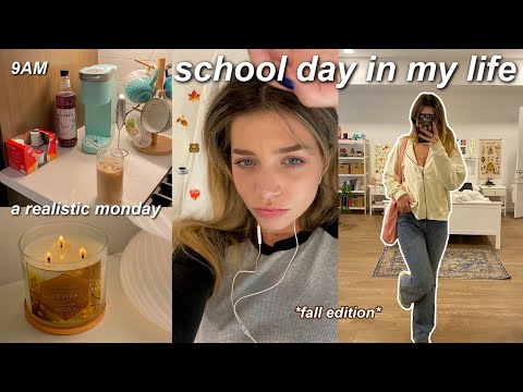 SCHOOL DAY IN MY LIFE (fall edition) | school vlog, studying, fall weather