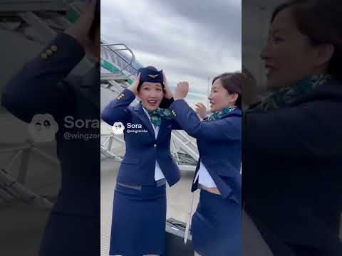 仲良しCAの強風ハプニング