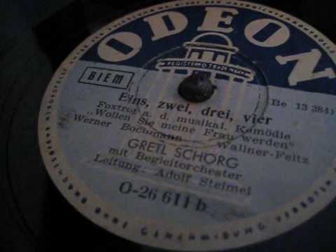 ADOLF STEIMEL mit GRETL SCHÖRG, Gesang: Eins, zwei, drei, vier toller Film-Foxtrot ! 40er Jahre