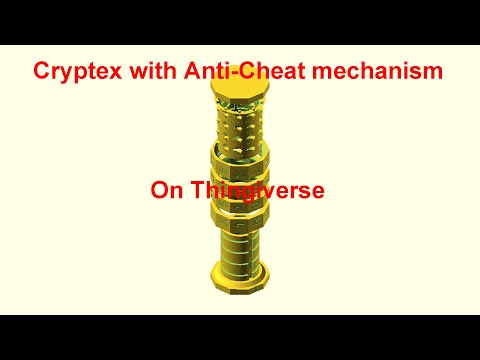 3D printed Customizable Cryptex with Anti-Cheat mechanism - it's Spool2kool!