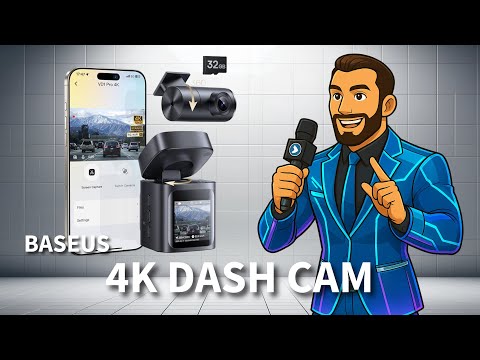 Baseus PrimeTrip VD1 Pro 4K Dash Cam - Industry first solar panel + lithium battery design