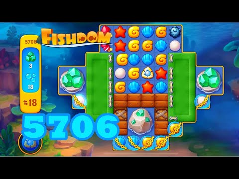 Fishdom Level 5706 HD Walkthrough | 3 match puzzle | gameplay | android | GameGo Game | IOS
