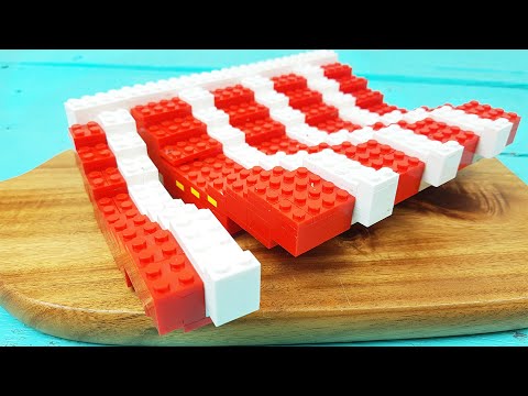 Lego BBQ Ribs - Lego In Real Life | Stop Motion Cooking & ASMR
