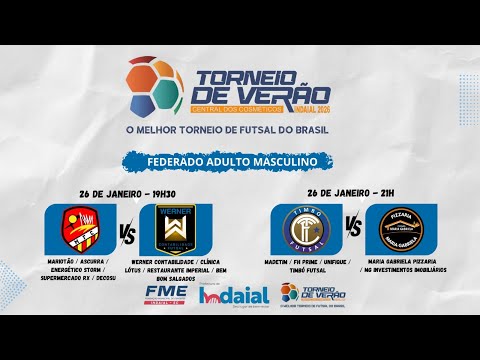 🔴 AO VIVO |Quartas de Final – 10ª Rodada do 39º Torneio de Verão de Indaial – Central dos Cosméticos
