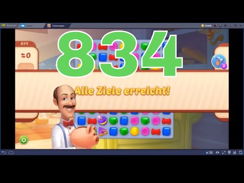 💖 Homescapes Level 834 💖 ❣️No Booster❣️