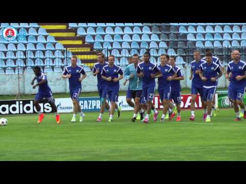 Pred zajtrajším zápasom si slovanisti z chuti zatrénovali
