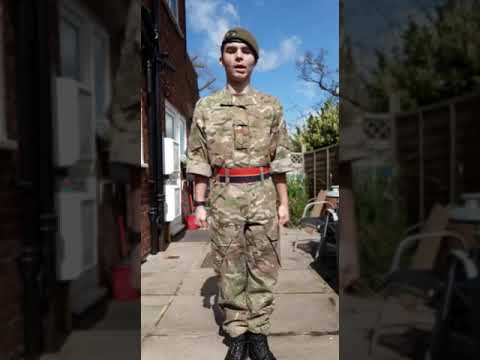 DRILL: the about turn at the hault by  cadet Lcpl Nunes