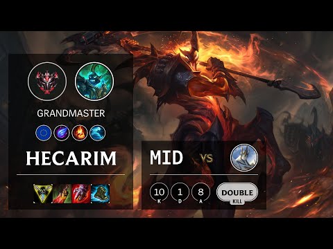 Hecarim Mid vs Galio - EUW Grandmaster Patch 10.14