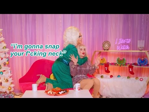 trixie and katya watching heartstopper in disbelief