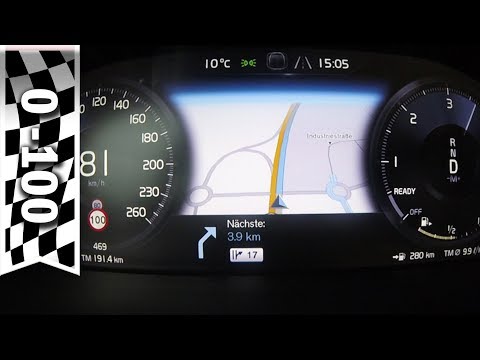 Volvo XC40 D4 AWD 0-100 km/h Beschleunigung & Tachovideo, Acceleration 0-60 mp/h
