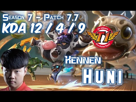 SKT T1 Huni KENNEN vs JAYCE Top - Patch 7.7 KR Ranked