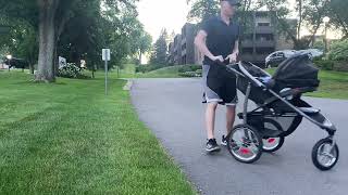 Graco Jogger Wheel unlocked and locked