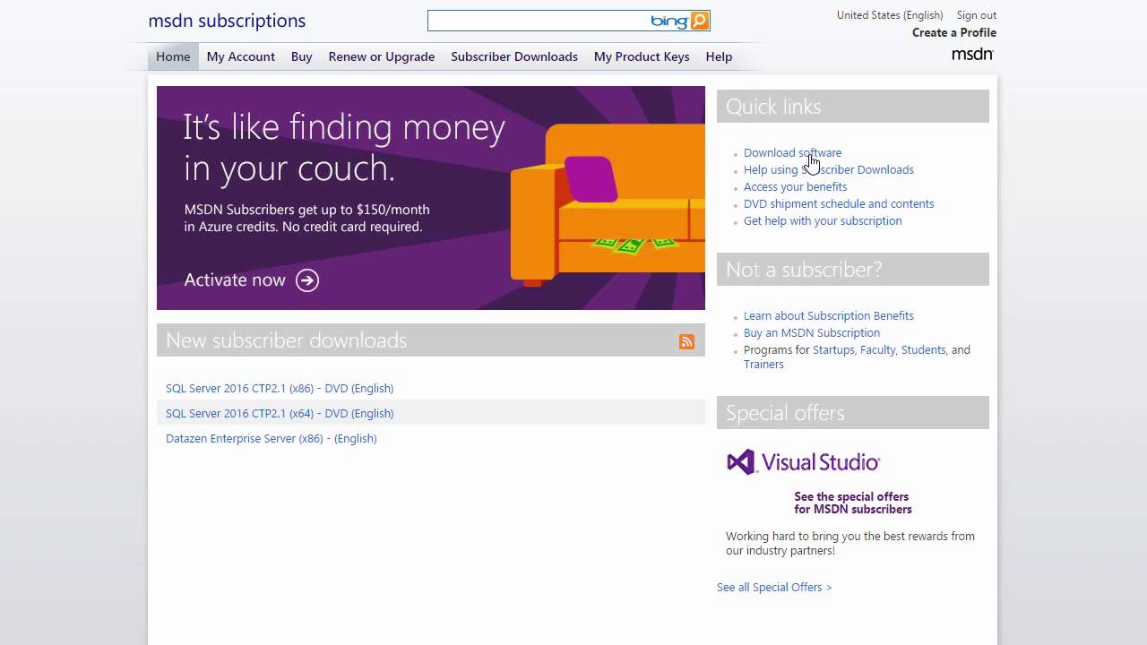 MPN Resource Guide -  MSDN navigation and software