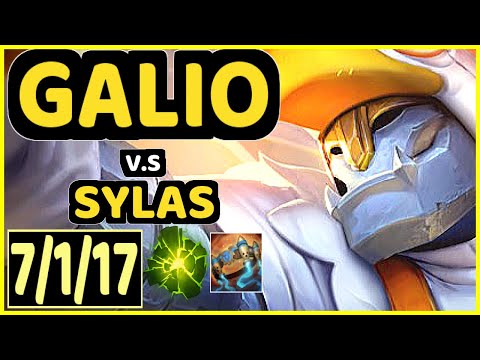 JJUN (GALIO) vs SYLAS - 7/1/17 KDA MID GAMEPLAY - KR Ranked GRANDMASTER