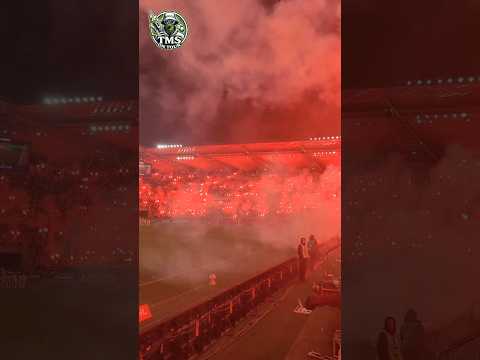 Legia vs Widzew pyro Derby Polski 900 flares