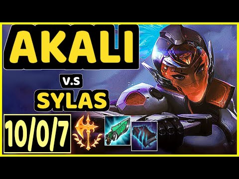 XAKY (AKALI) vs SYLAS - 10/0/7 KDA MID GAMEPLAY - EUW Ranked MASTER