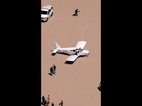 Plane makes emergency landing on California beach