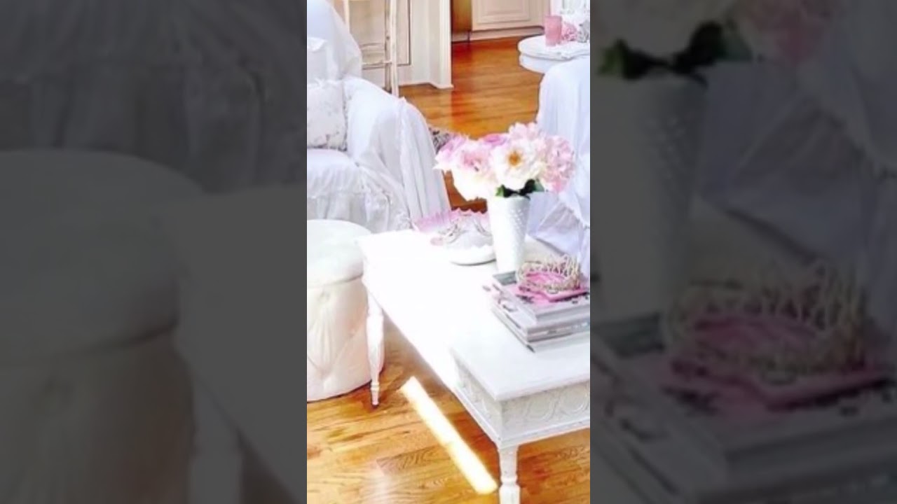 Shabby chic living room and kitchen