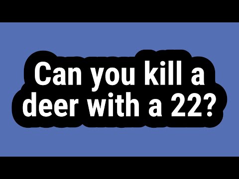 Can you kill a deer with a 22?