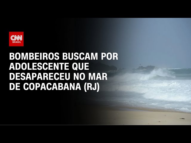 Após alerta de ressaca, adolescente desaparece no mar de Copacabana (RJ) | CNN PRIME TIME