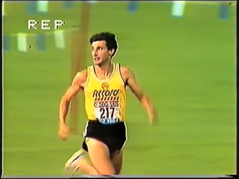 Sebastian Coe Wins 1500m at the Zurich Meeting 1984.