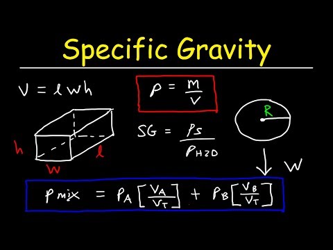 Specific Gravity and Density of Mixtures - Fluids Physics Problems