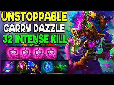 UNSTOPPABLE DAZZLE CARRY - 32 INTENSE KILLS - NONSTOP FEEDING MIDLANE - DOTA 2 GAMEPLAY
